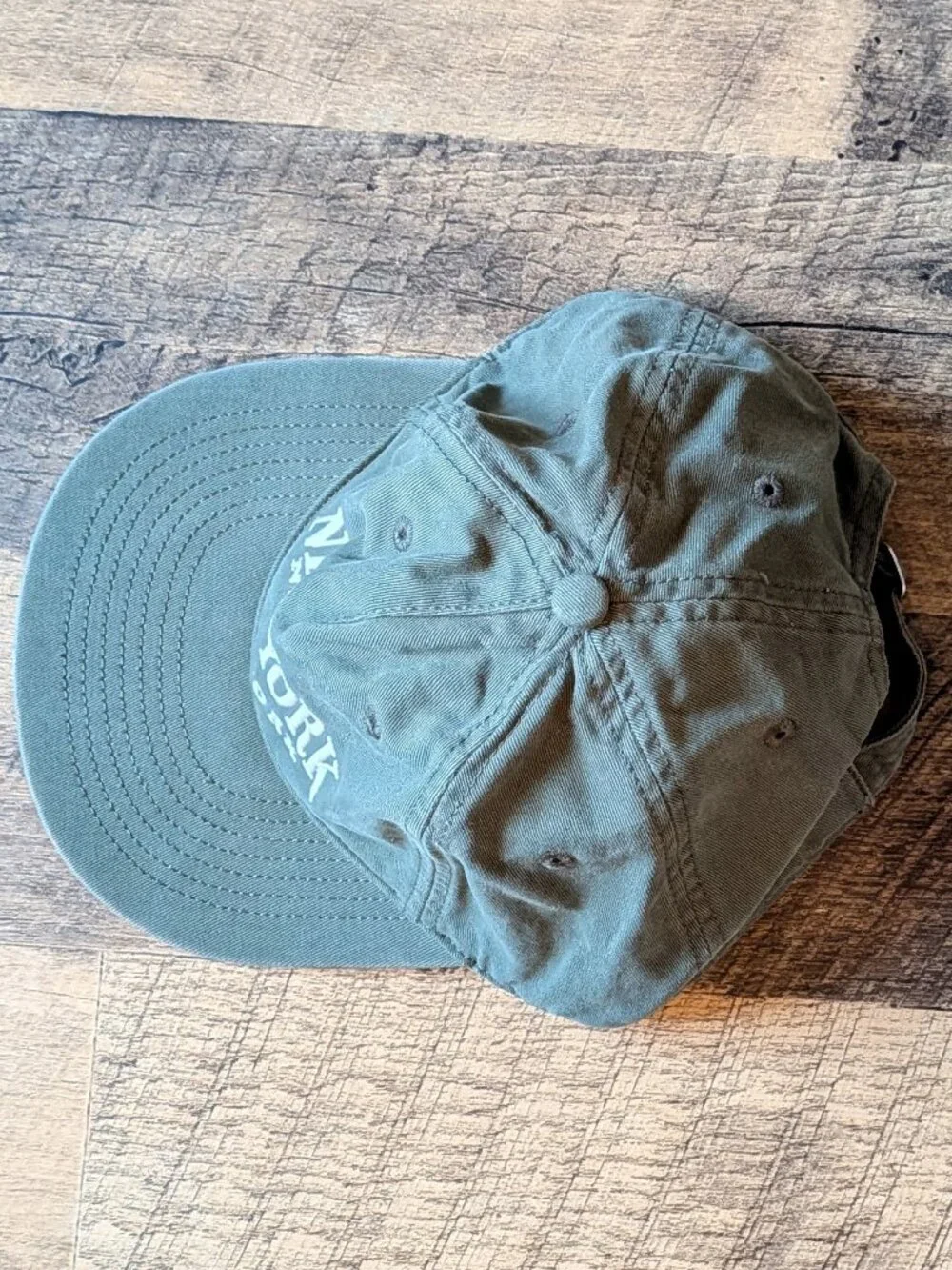 Abercrombie & Fitch New York Hat Green Cotton Twill Baseball Cap